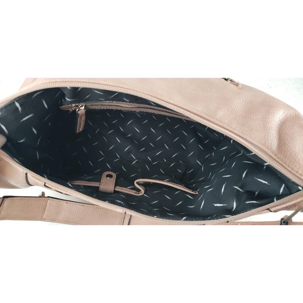 Kensie Hobo Peach/Pink Large Satchel Shoulder Handbag